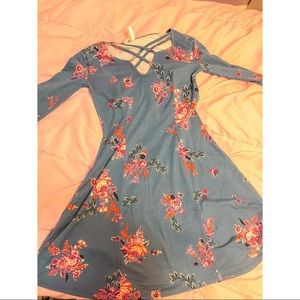 Mudd floral blue dress